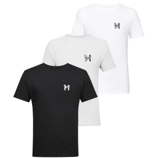 Henleys - "Triphen" T-Shirt für Herren(3er-Pack) (Weiß/Schwarz/Grau)