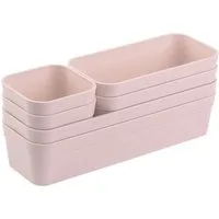 Engelland Schubladeneinsatz Schubladen-Organizer (Vorteils-Set, 6 St., individuelle Anordnung, passend für alle gängigen Schubladen), BPA-frei, spülmaschinengeeignet, gefrierschrankgeeignet
