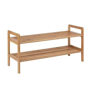 Begryf Schuhregal, Hellbraun, Braun, Holz, Echtholz,Bambus, Rechteckig, 70x40x26 cm, FSC Mix, Garderobe, Schuhaufbewahrung