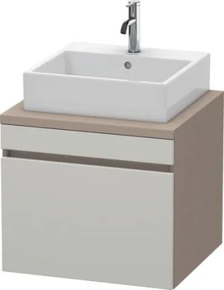 Duravit DuraStyle Konsolenwaschtischunterbau wandhängend Betongrau & Basalt Matt 600x548x512 mm - DS DS531000743