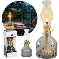 Sarcia.eu Laterne Garten-Petroleumlampe, dekorative Retro-Glaslaterne, 19,5 cm