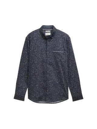 Tom Tailor - Regular Fit Hemd mit Muster navy irregular small design - Gr. - M