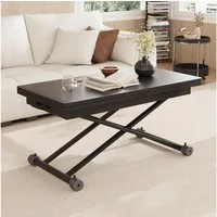VOWNER Couchtisch 3-in-1, Höhenverstellbar & Ausziehbar, Esstisch, Wohnzimmertisch (1-St), Platzsparend & Umwandelbar für Ess- & Wohnzimmer