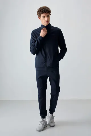 Herren Sweatshirt- und Hosen-Set mit Farbblockdesign