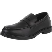 Coolwalk Herren Slip-On Schuh mit Riemen, casual elegant Slipper (91917833) Blockabsatz Slipper in Schwarz