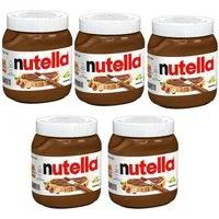 nutella Schokoaufstrich, Nutella Haselnuss Nougat Creme nussig schokoladig 450g 5er Pack