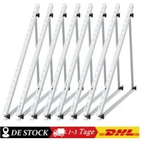 GLIESE Solarmodul-Halterung Balkonkraftwerk Halterung bis 118cm Solarmodul Flachdach, (bis 45 Zoll, 8-tlg., 4-teiliges Set)
