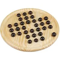 relaxdays Spiel Holz Solitaire Spiel