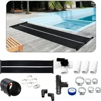 Arebos Pool-Solarkollektor Solarheizung, Poolheizung, Solarmatte, Solarabsorber, Bypass Set, (Set, 12-St., inkl. Bypass - Set), Beliebig erweiterbar, inkl. Bypass-Set