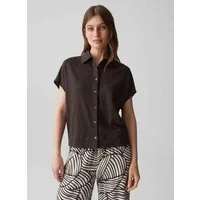 OPUS Kurzarmshirt Samoha aus Jersey mit Leinenstruktur Der überschnittene Arm sorgt für eine relaxte Silhouette