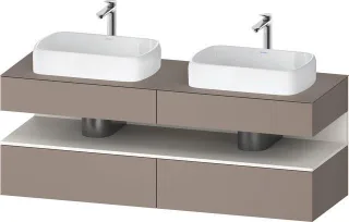 Duravit Qatego Konsolenwaschtischunterbau wandhängend Basalt Matt 1600x550x600 mm - QA4779084430000 QA4779084430000