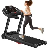 UMAY Laufband Für Zuhause Laufbänder (Aufgerüsteter leiser Motor, Treadmill for Home mit 12 Trainingsprogrammen,Max Belastung 136KG), mit Herzfrequenzmonitor
