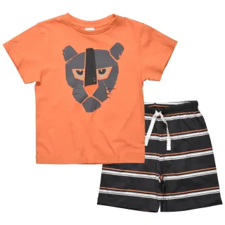 STACCATO - Shorty Pyjama mit Print orange?/dark grey str - Gr. - 122