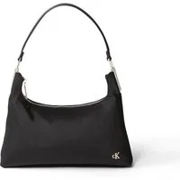 Calvin Klein Jeans Henkeltasche SATIN NYLON SMALL SHOULDER BAG, Umhängetasche, Damen Handtasche, Henkeltasche mit CK-Logoemblem
