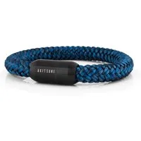 Akitsune Armband Portus Segeltau-Armband Schwarz-Navyblau 19cm