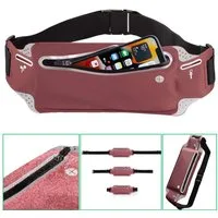 Hama Handyhülle Sport Hüfttasche Gürteltasche Bauchtasche Rosa, Jogging Bag Hülle Tasche für Smartphone iPhone 16 16e 15 14 13 12 etc