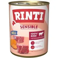 Rinti Sensible mit Rind + Süßkartoffel 800 g - 6 Stück, für: Hund