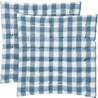 REDBEST Stuhlkissen Stuhlkissen "Nashville" 2er-Pack, Karo/Landhaus
