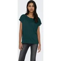 ONLY Spitzenshirt ONLWINNIE S/S TOP CS JRS Polyester, regular fit