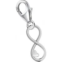 Goldene Hufeisen Charm Kristall Unendlichkeit Karabiner Charm Anhänger 925 Sterlingsilber