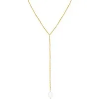 Hey Happiness Perlenkette Y-Kette mit Barockperle, Elegante Halskette Damen Silber 925, Brautschmuck