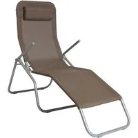 MERXX Gartenliege XXL, Stahl/Textil, inkl. Kopfkissen