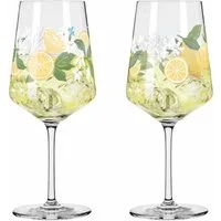 Ritzenhoff Gläser-Set Sommertau Limoncello 2er Set F25, Kristallglas