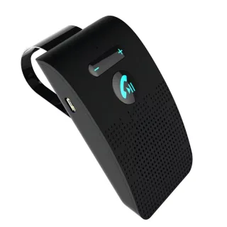 SP09 Handsfree Bluetooth 4.2 Car Kit Speakerphone Sun Visor Clip with Auto On Multi-Point for Wireless Calls Music Strea