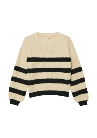 s.Oliver - Strickpullover beige/schwarz - Gr. - 140