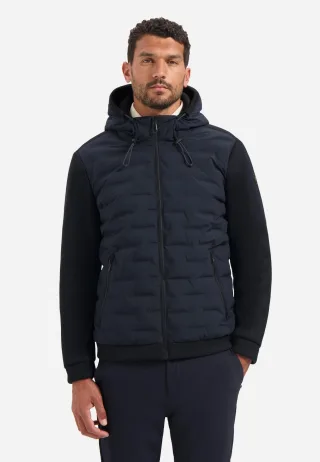 No Excess - Jacket Short Fit Sealed Hooded Knitted Mix night - Gr. - XL