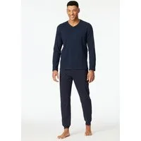 Schiesser Schlafanzug Casual Essentials (2 tlg) mit bequemen Bündchen