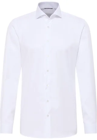 ETERNA - Slim Fit: Langarmhemd weiß - Gr. - 43