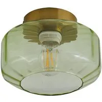 Lindby Deckenleuchten Hildur, Glas Grün IP20, 1 x 15 W LED