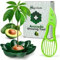 Ekarian Anzuchtdeckel Avocadobaum Tool zum selber Pflanzen und Züchten, Geschenke für Frauen (2 St), rund