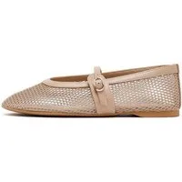 Derimod Ballerinas aus Kunstleder Ballerina Kunstleder, Mesh-Design, Schnallenriemen, Leichtes Tragegefühl