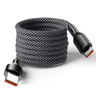6A PD100W Type-C to Type-C Magnetic Adsorption Cable PD QC3.0 Fast Charging Data Transmission Copper Core Line 1M/1.5M/2