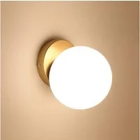 Riserva Deckenleuchten Glaskugel Wandleuchte Innen E27 Gold, Wandlampe für Flur