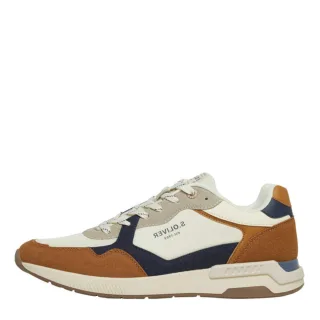 s.Oliver Red Label - Multicolor-Sneaker in Leder-Optik braun - Gr. - 41