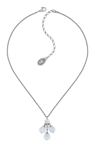 konplott - Halskette - Merry Go Round weiß/silver