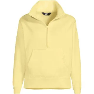 Sweatshirt SERIOUS SWEATS mit Reißverschluss in Plus-Größe für Damen, Damen, size: plus, Gelb, Baumwoll-Mischung/Polyester-Mischung, by Lands' End
