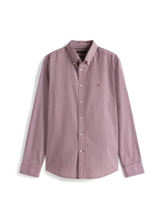 Tommy Hilfiger - TH Flex Regular Fit Hemd mit Vichy-Karos rot - Gr. - M