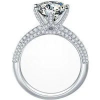 Staufergold Verlobungsring Moissanit Solitärring „Crown Split“ 1ct
