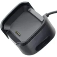 AccuCell Ladegerät passend für die Fitbit Versa schwarz mit USB Kabel 1 Meter, Akku