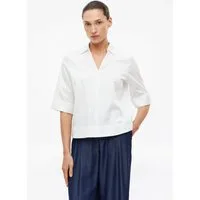 s.Oliver Kurzarmbluse Bluse Kurzärmelige Popeline-Bluse im Loose Fit