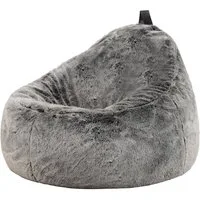 icon Sitzsack Sessel aus Kunstfell Flauschig „Kokon“ mit Füllung, 87x73cm, Made in Germany, für Erwachsene & Kinder, flauschig