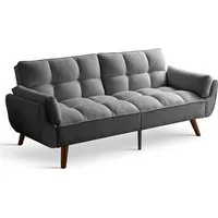 Jiexi Sofa Schlafsofa Länge inklusive Armlehnen 180cm Klappbares Verstellbare