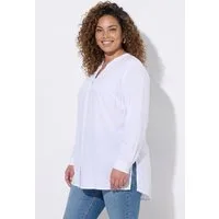 MIAMODA Longbluse Bluse A-Linie Tunika-Ausschnitt Seitenschlitze