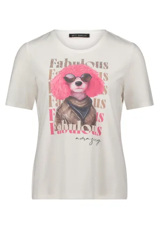 Betty Barclay - T-Shirt mit modischem Frontprint und Rundhalsausschnitt weiß - Gr. - 44