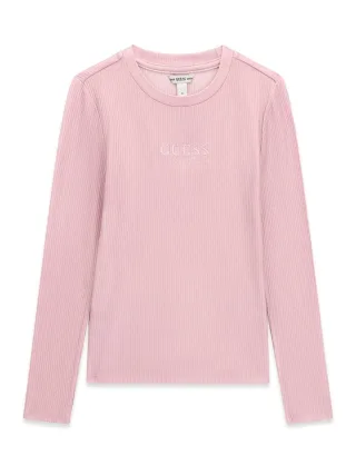 Guess Kids - SLIM LS COATED RIB T-SHIRT ROMANTIC LILAC - Gr. - 12