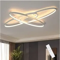ZMH LED Deckenleuchte Wohnzimmer Dimmbar mit Fernbedienung Deckenlampe Modern Flur, Augenschutz, LED fest integriert, 3000-6500K